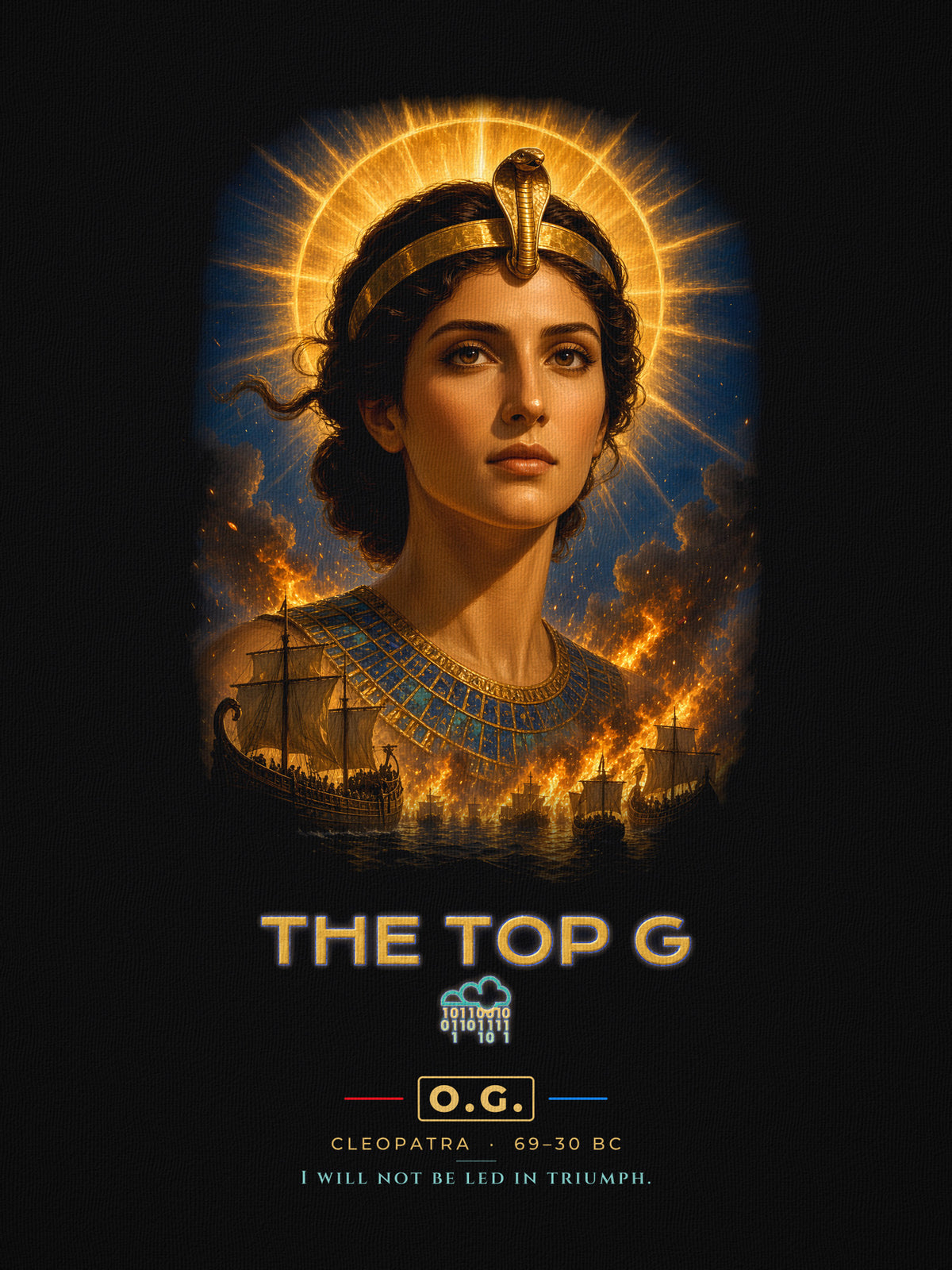 Close-up of the Cleopatra Queen of the Nile print