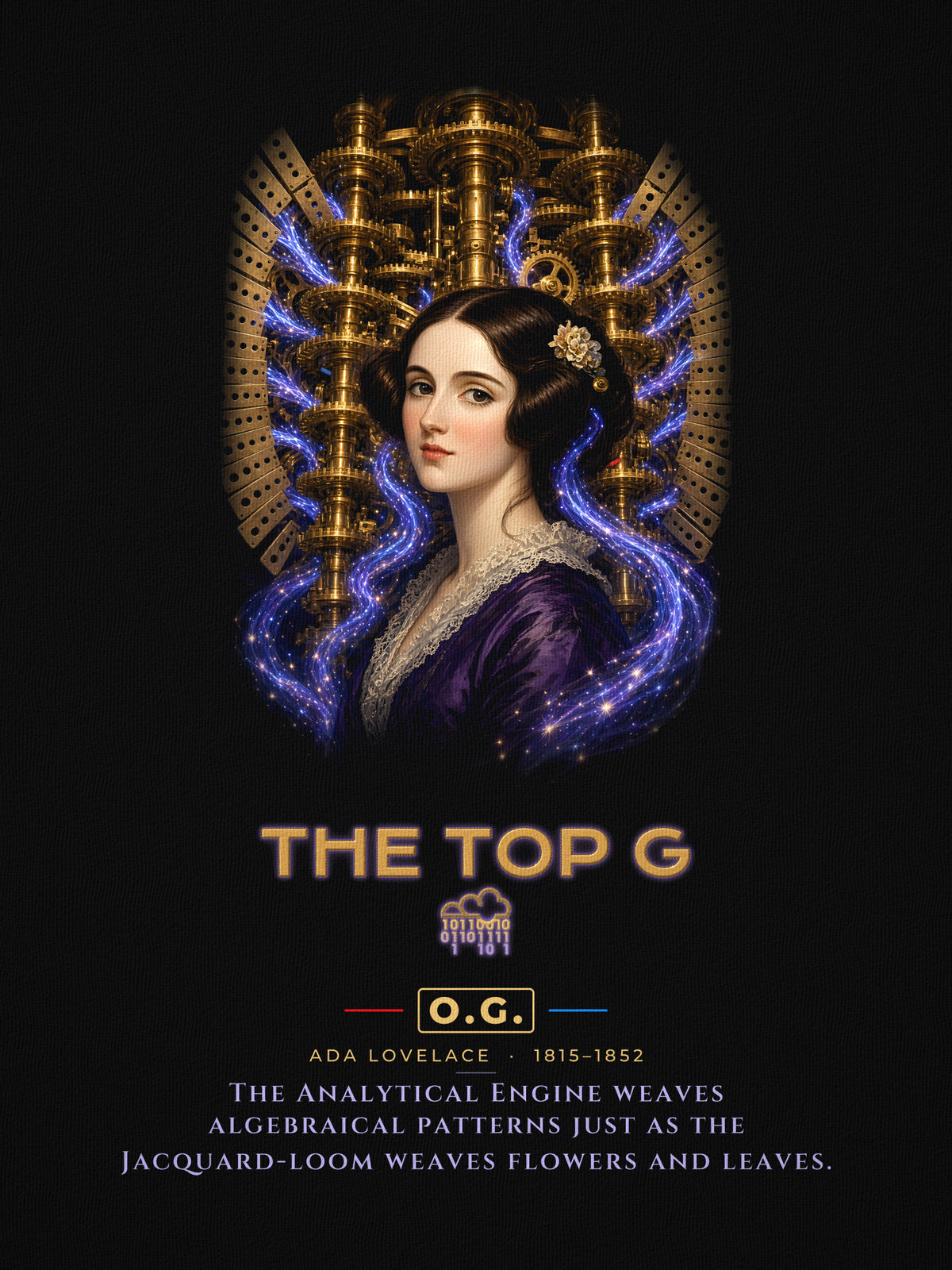 Close-up of the Ada Lovelace The Engine print