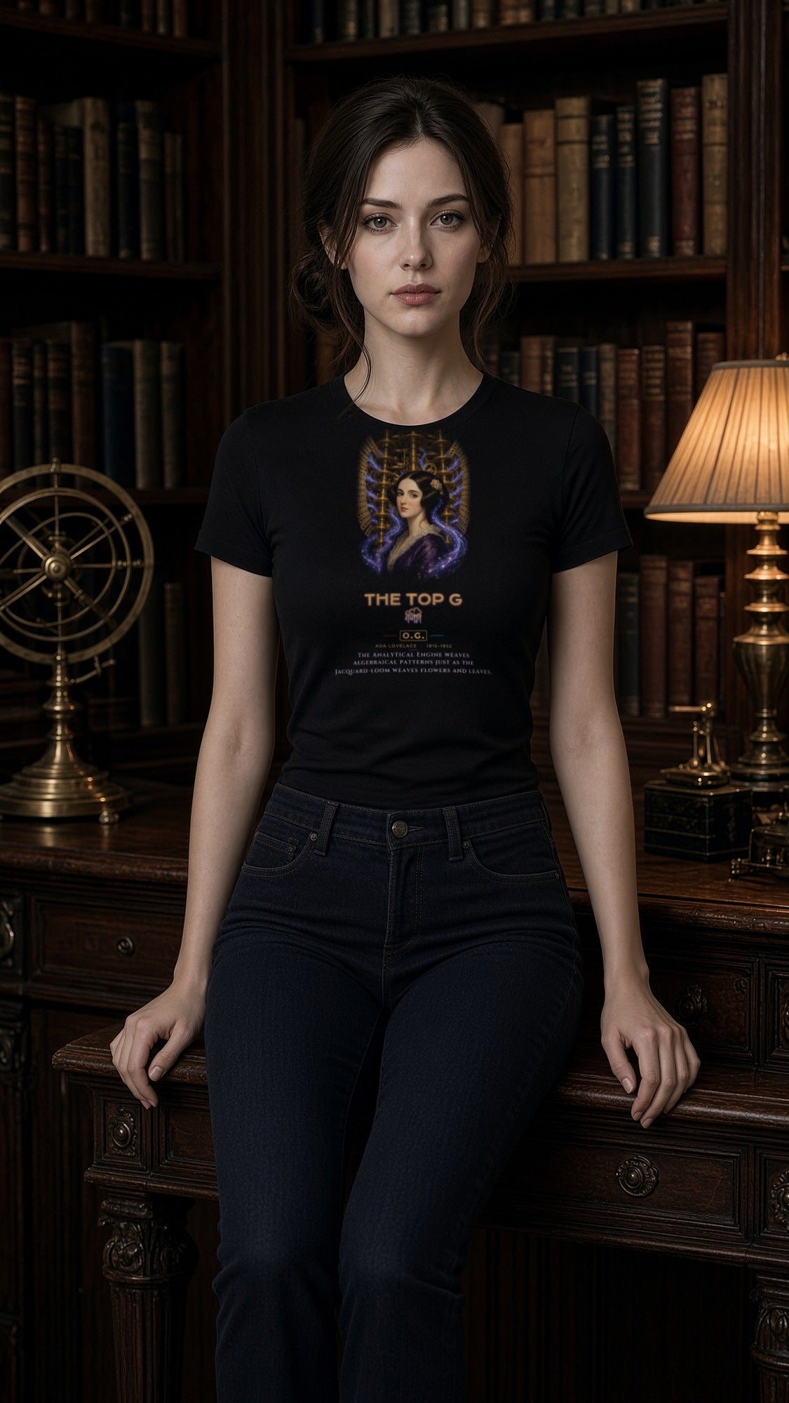 Ada Lovelace The Engine O.G. Women's Tee by THE TOP G