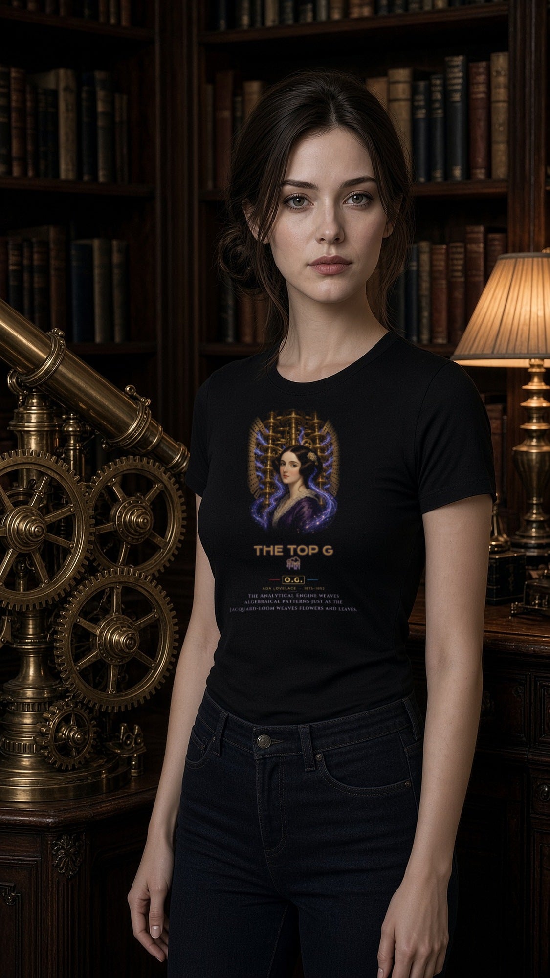 Ada Lovelace The Engine O.G. Women's Tee by THE TOP G