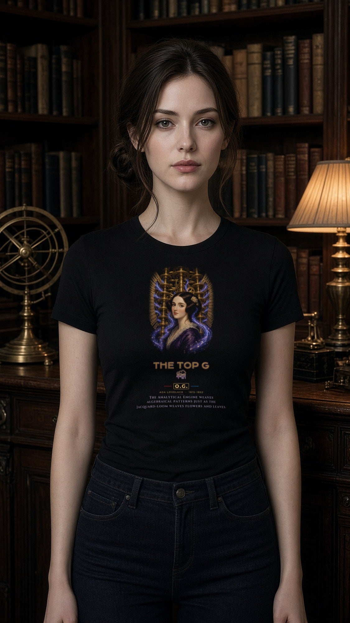Ada Lovelace The Engine O.G. Women's Tee by THE TOP G