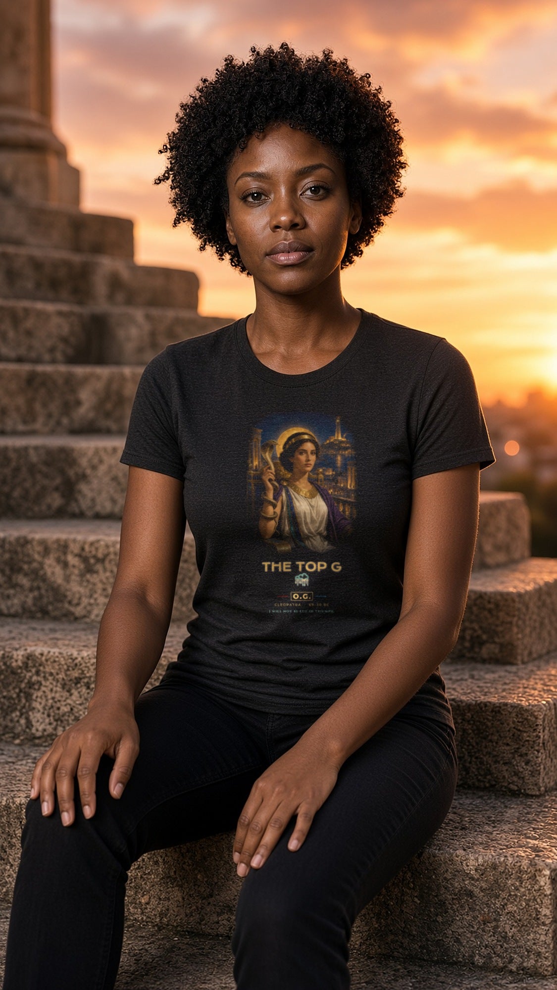 Cleopatra Throne of Alexandria O.G. Women's Tee by THE TOP G