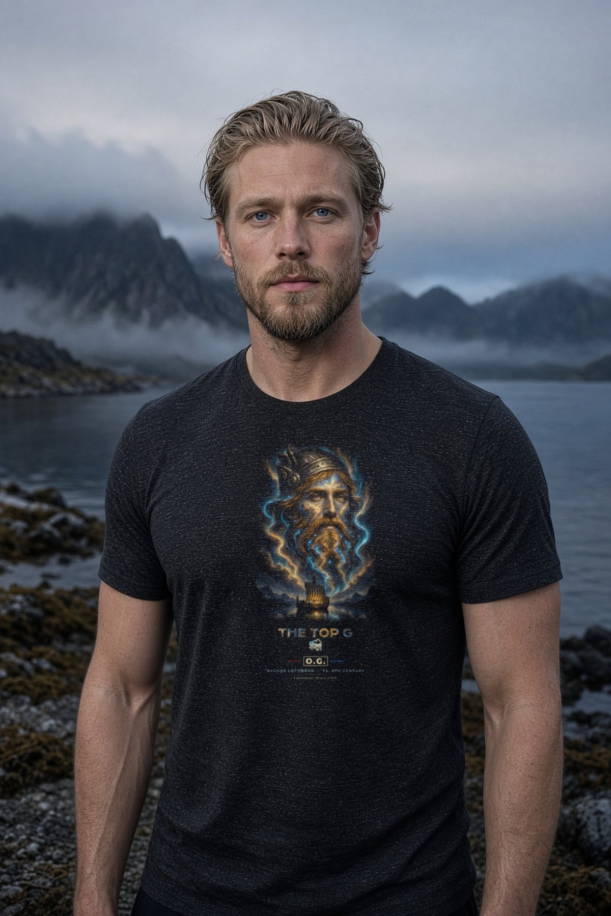 Ragnar Lothbrok Cosmic Face O.G. Tee by THE TOP G
